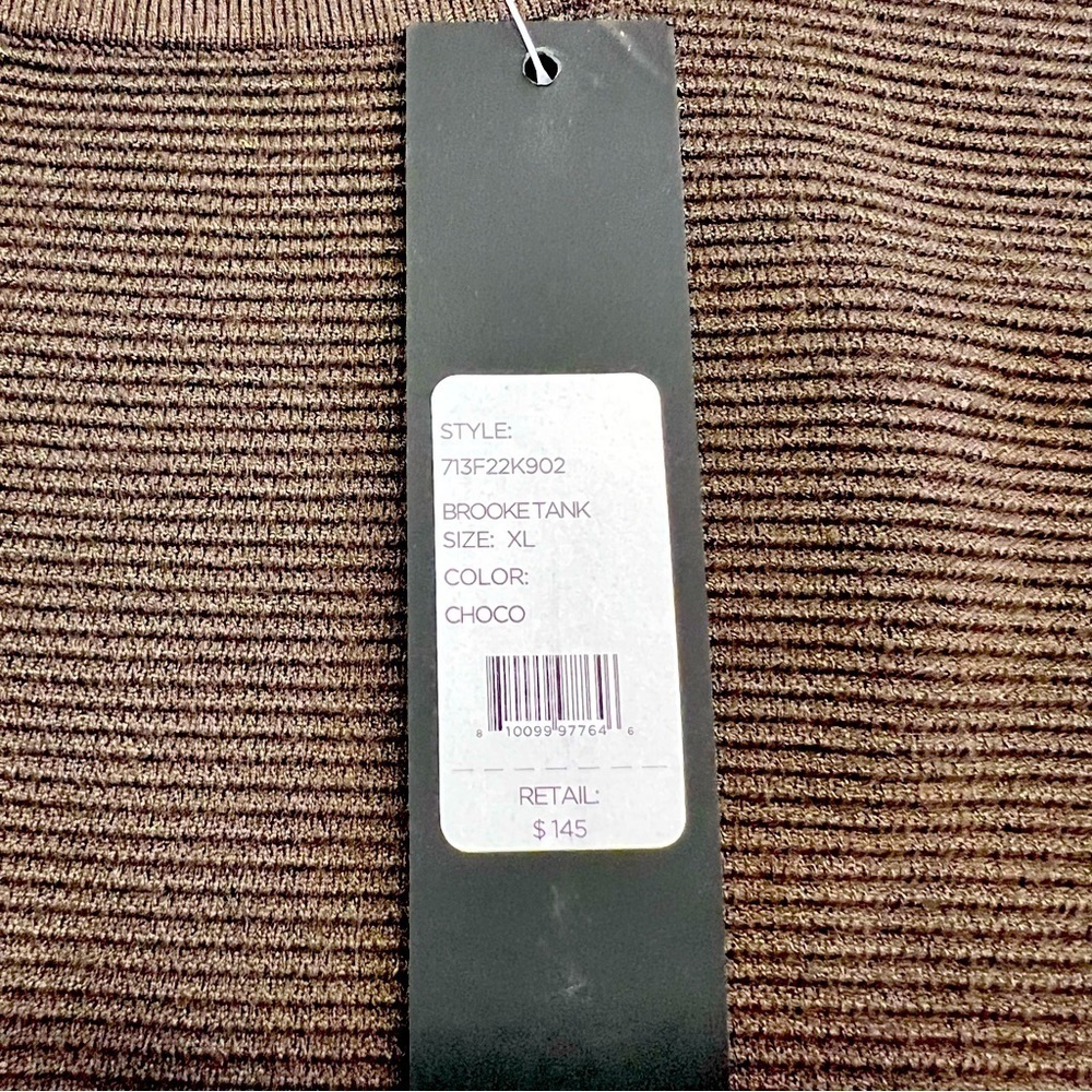 TOCCIN Brooke Knit Tank Top Brown XL - Picture 5 of 8